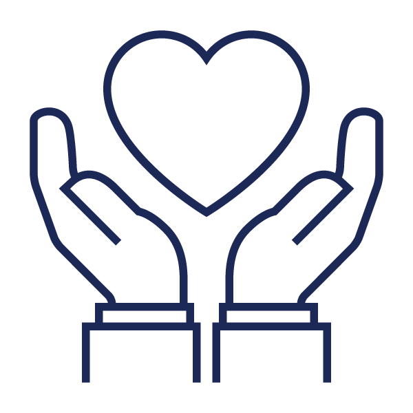 heart and hands icon